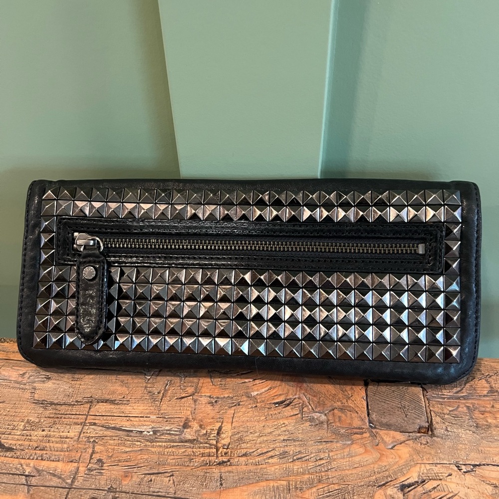 BCBG Maxazria leather clutch